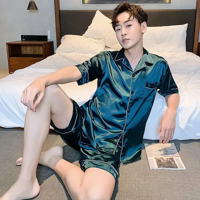 Image de Pijama Homme Soie Satin - Confort & Élégance