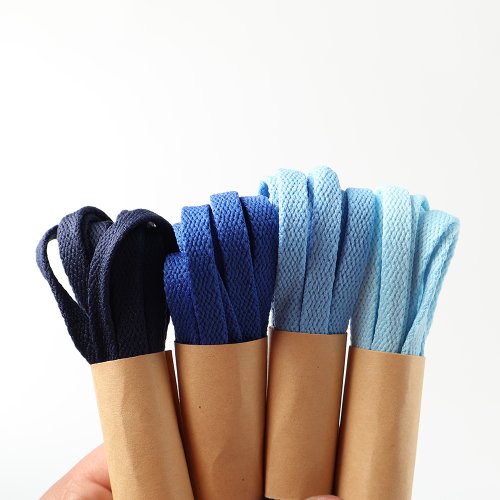 Image de Lacets Élastiques Plats Bleu Clair - Antidérapants & Durables