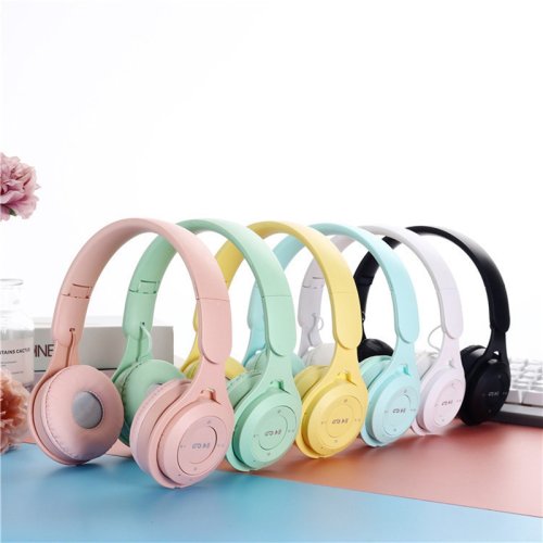 Afbeelding van Y08 Draadloze Bluetooth-hoofdtelefoon Macaron-hoofdtelefoon Stereo hoofdband Gaming-headset met microfoon Gamer Girl-cadeau voor mobiele tablet