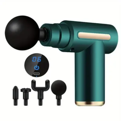 Image de Massage Facial & Corps Portable - Pistolet Électrique 4 Têtes