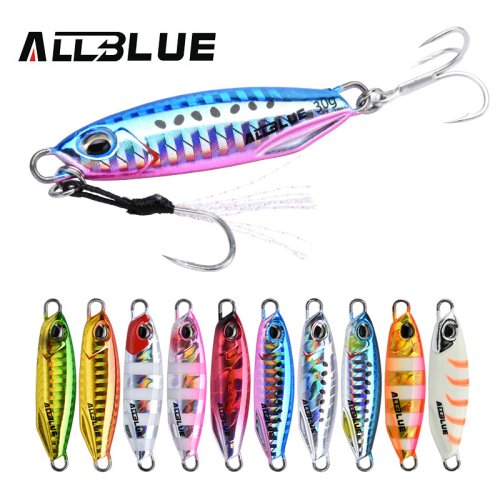 Image of Allblue New Drager Metal Cast Jig Spoon 15g & 30g – Premium Shore Casting Jigging Lure for Sea Bass and Saltwater Fishing