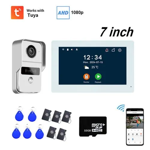 Image de Visiophone WiFi 1080p - Interphone Intelligent avec Écran Tactile