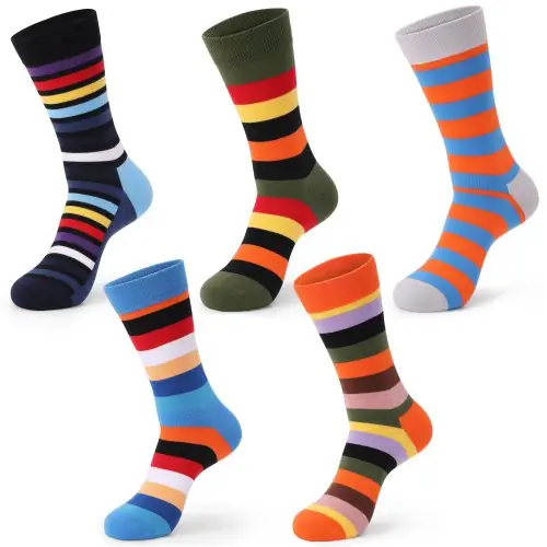 Image de Chaussettes Homme Argyle Noires - 5 Paires Grande Taille