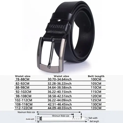 Image de Ceinture Homme Cuir Véritable Luxe