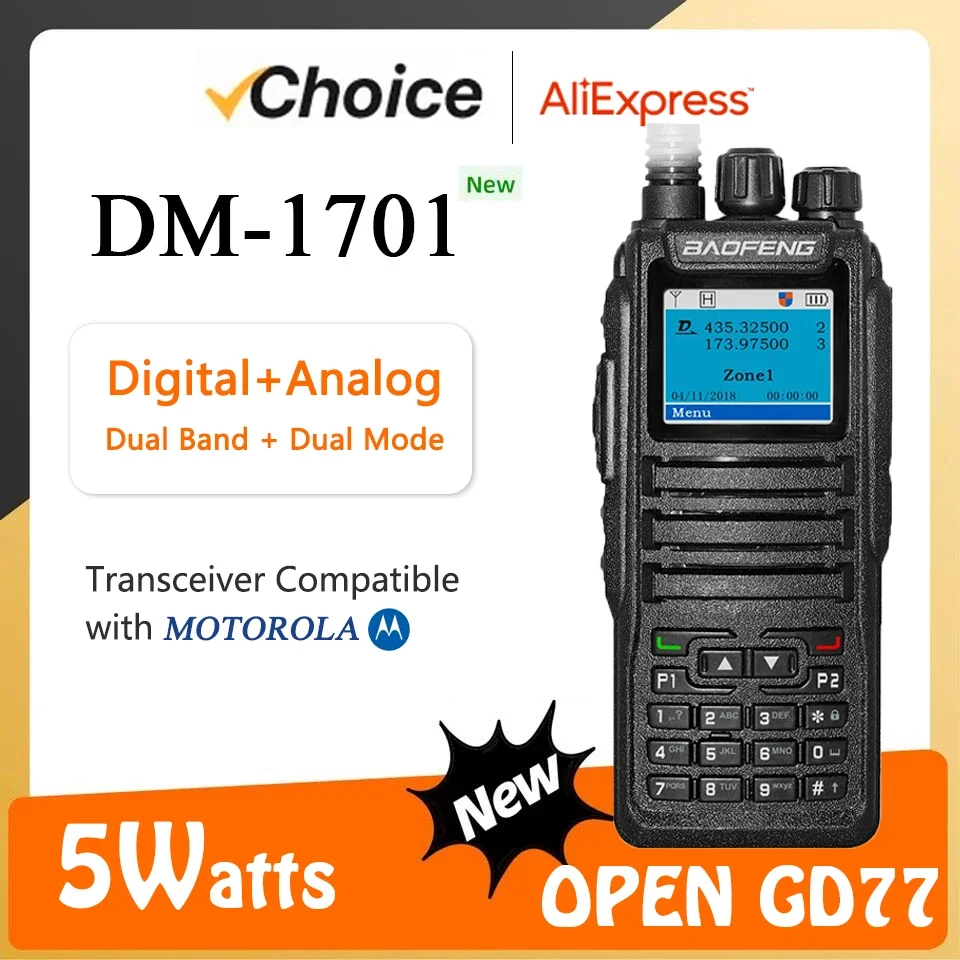 Image de Baofeng DM-1701 - Talkie-Walkie DMR Double Mode