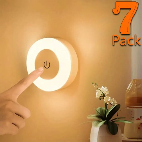 Image of Soft Glow LED Touch Night Light for Babies – USB Rechargeable, Dimmable, Portable Mini Nursery Lamp with Wireless Charging for Bedside Use