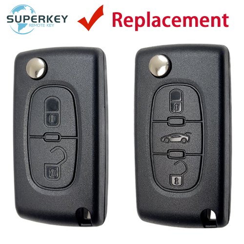 Afbeelding van Autosleutel Hoesje voor Peugeot & Citroën - Flip Case Hu83 VA2