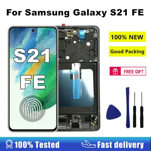Afbeelding van 6.4 ''S21 Fe Super Amoled Lcd Voor Samsung Galaxy S21 Fe 5G Lcd-Scherm Touchscreen Voor Samsung S21 Fe G990 G990b G990b/Ds