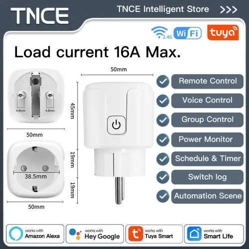 Image de Prise Intelligente WiFi & Zigbee 3.0 - Contrôle Vocal Alexa & Google Home