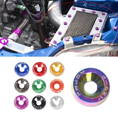 Image of M6 Aluminum 10 Pcs/Pack Car Modified Hex Fasteners Fender Washer JDM Bumper Engine Concave Screws