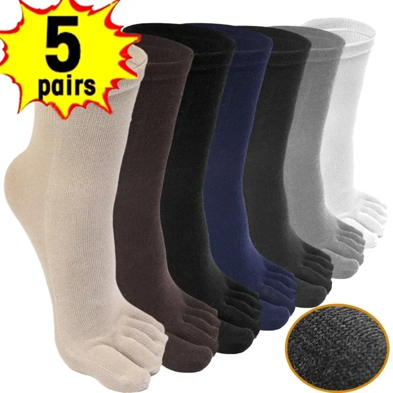 Bild von Warme Fünf-Finger-Socken für Herren – Perfekt für Herbst & Winter