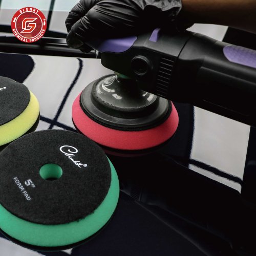 Immagine di Kit di Tamponi per Lucidatura Auto da 5 Pollici in Spugna di Schiuma Piatta – Set Completo per Lucidatrice e Ceratura Professionale
