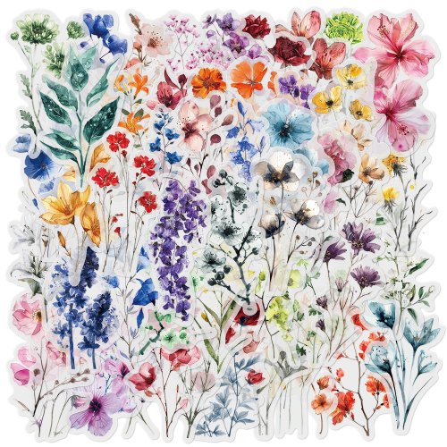 Imagen de Pegatinas Transparentes de Flores de Tinta DIY - Kit Creativo para Decorar Teléfonos, Tazas, Plantas y Accesorios para Mascotas
