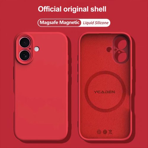 Afbeelding van Originele Vloeibare Siliconen MagSafe Magnetische Hoes voor iPhone 17 Air, 16 Plus, 15, 14, 13, 12 Pro Max, 11, X, XS, XR – Matte Soft Cover met Perfecte Passvorm