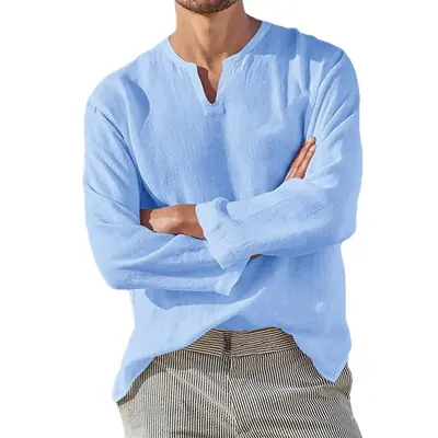 Chemise Homme Coton Lin - Confort & Style