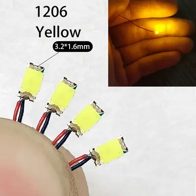 Image de LED SMD Pré-Soudées pour Maquettes Ferroviaires - 40 Pièces