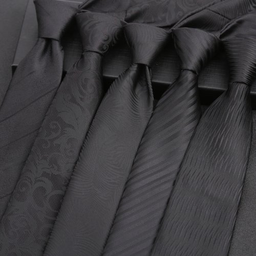 Image of 31 Colors Luxury 8CM Mens Necktie Black Color Stripes Floral Plaid Solid Ties For Man Neck Tie For Business Wedding Party