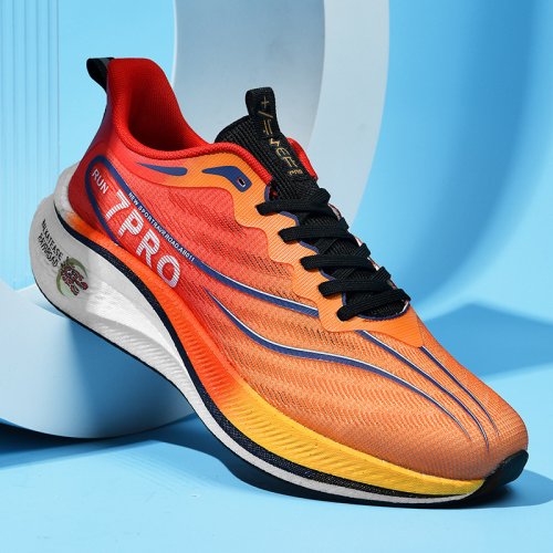 Zdjęcie Nowe Męskie Buty do Biegania z Płytą Węglową – Profesjonalne, Antypoślizgowe i Amortyzujące Obuwie Sportowe na Zewnątrz