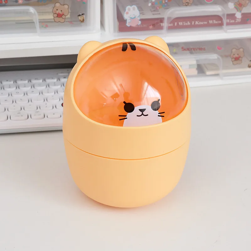 Imagen de Cubo de Basura Kawaii con Oso y Soporte para Bolígrafo