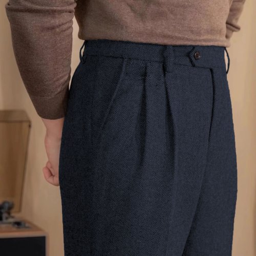 Imagen de Pantalones de Traje Italianos para Hombre - Estilo Nápoles