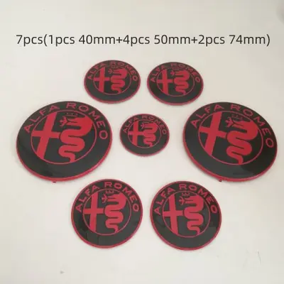 Image de Emblèmes Alfa Romeo - Kit de 7 Pièces pour Voiture