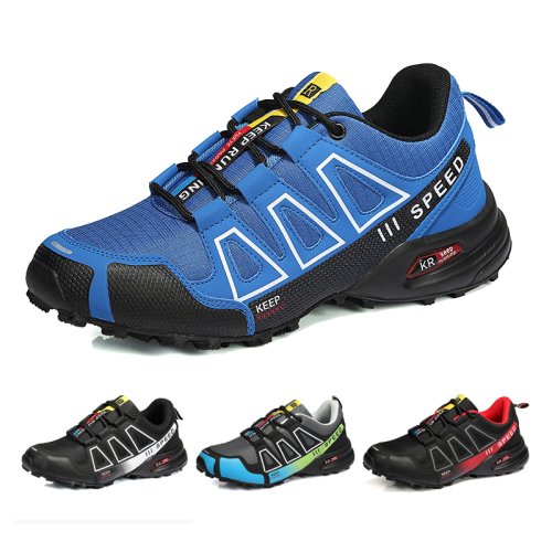 Immagine di Scarpe da trekking impermeabili da uomo Scarpe da ginnastica da esterno Scarpe da arrampicata stringate Scarpe da trekking da donna Sneaker tattica da caccia antiscivolo