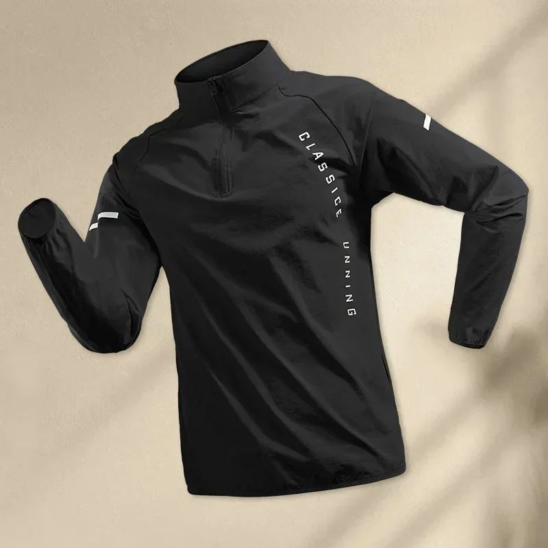Immagine di Giacca Sportiva da Uomo Bianca con Cappuccio e Zip per Corsa, Palestra, Jogging, Allenamento e Fitness – Felpa Casual Moderna e Respirante