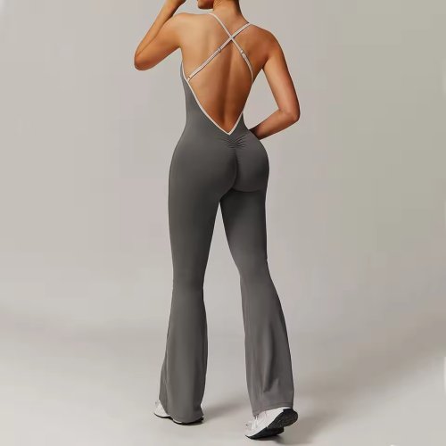 Image de Costume de Sport Femme Col en V - Sexy et Élastique