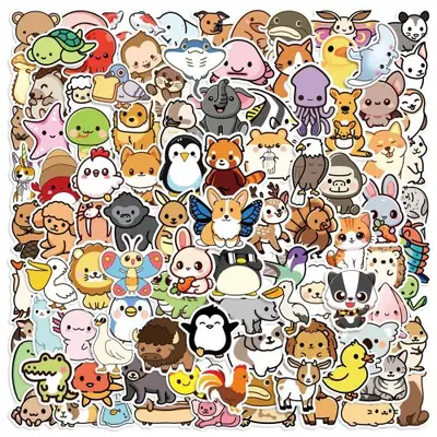Image de Autocollants Animaux Mignons - Lot de 100-200 Pièces