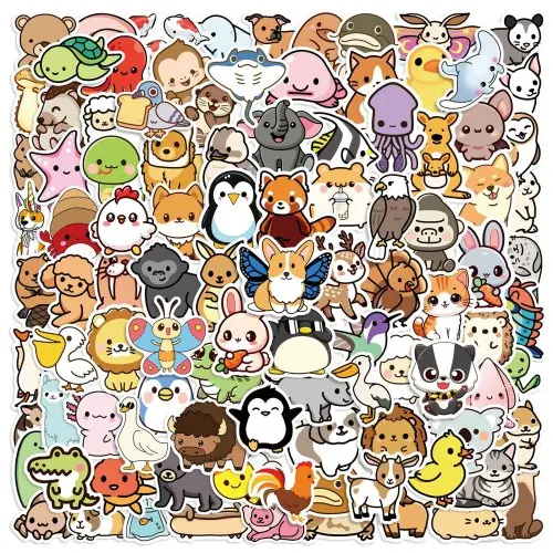 Image de Autocollants Animaux Mignons - Lot de 100-200 Pièces
