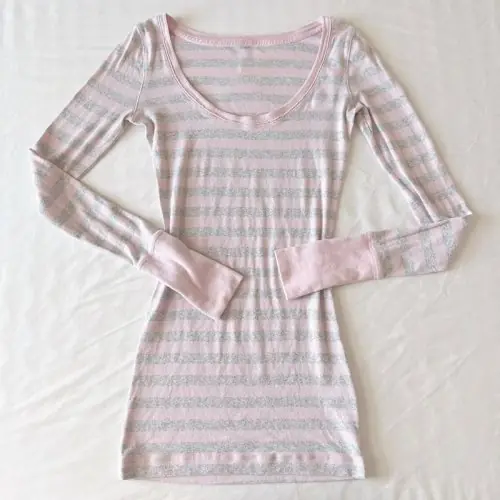 Image de T-Shirt Rayé Vintage Chic Y2K Femme