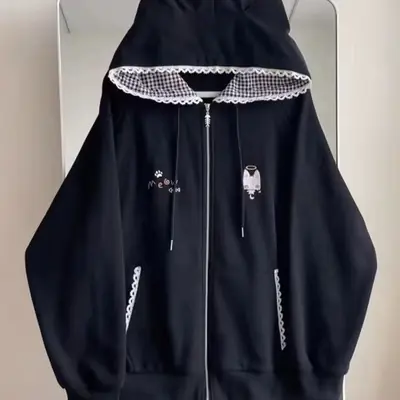 Image de Veste Harajuku Vintage Gothique à Capuche pour Femme