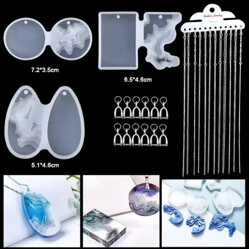 Image de Kit Moules Silicone 16 Styles - Création de Bijoux DIY