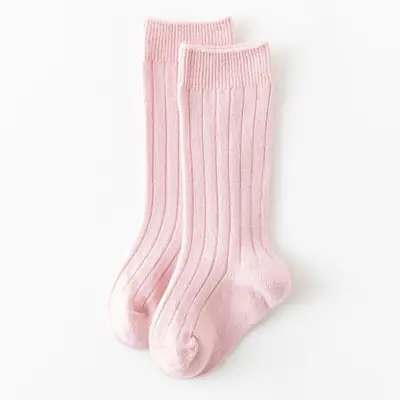 Image de Chaussettes Hautes Bébé - Coton Doux & Rayures