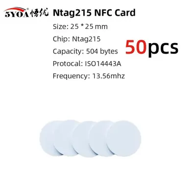 Image de Étiquettes NFC RFID Ultra-Légères 25mm - NTAG215