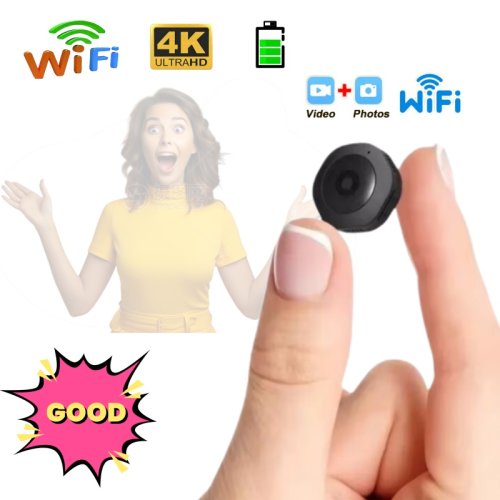 Bild von Ultra-Kompakte 4K HD Mini-Überwachungskamera mit WLAN, Nachtsicht und Bewegungserkennung für Smart Home und Sicherheit