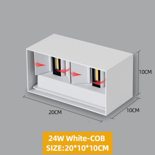 Imagen de Aluminio Lampara pared Led exterior Impermeable IP65 Aplique de luz para pared interior Ángulo de ha...