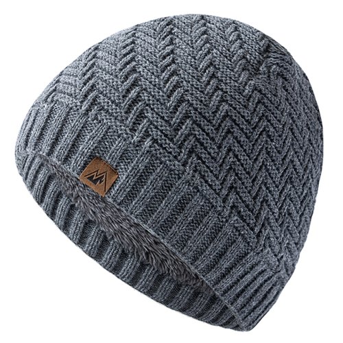 Unisex Winter Hoed met Bontvoering: Gebreide Beanie Cap voor Mannen en Vrouwen, Warme Outdoor Sport Hoed met Pluche Lining