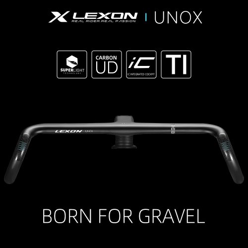 Immagine di Manubrio Integrato in Carbonio Lexon Gravel Aero - Design Aerodinamico