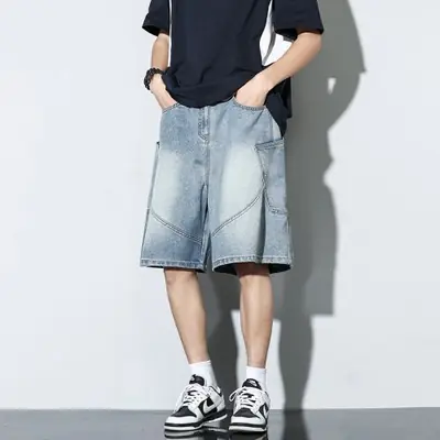 Image de Shorts en Jean Baggy Homme - Style Harajuku Vintage