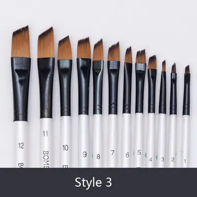 Image de Kit de Peinture 12 Pièces - Pinceaux Artisanaux pour Débutants