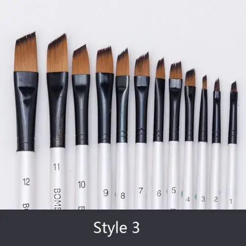 Image de Kit de Peinture 12 Pièces - Pinceaux Artisanaux pour Débutants