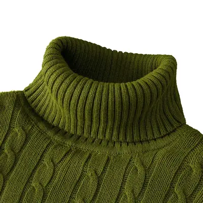 Image de Pull Homme Col Roulé - Coupe Ajustée & Chaud