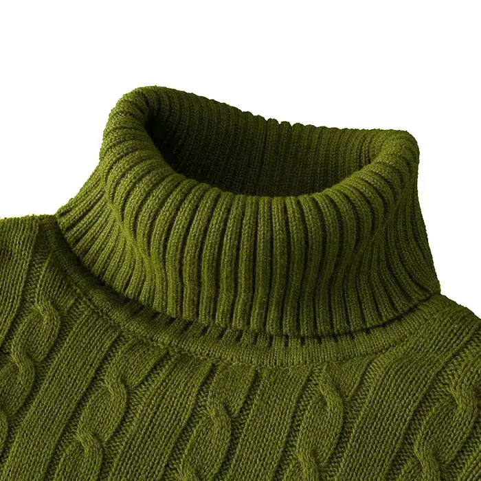 Image de Pull Homme Col Roulé - Coupe Ajustée & Chaud