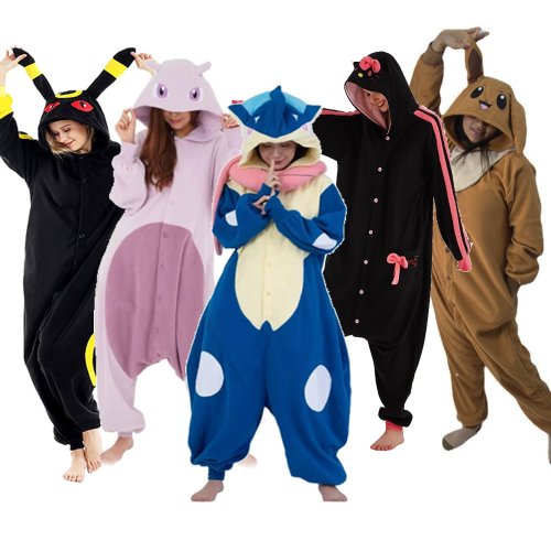 Image of Official Pokémon Character Onesie Kigurumi Costume for Adults – Snorlax, Squirtle, Mewtwo, Gengar, Eevee & More – Cosplay Pajamas for Halloween, Anime Fans & Comfort Wear
