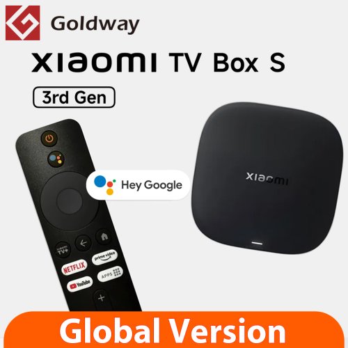 Zdjęcie Pudełko TV Xiaomi S 3. generacji, wersja globalna, 32 GB ROM, czterordzeniowy procesor, 4K Ultra HD, Bluetooth 5.2, Google TV, Google Assistant, inteligentny odtwarzacz multimedialny Mi