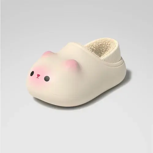 Beige lapin-mocassin