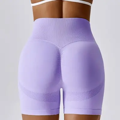 Image de Shorts de sport taille haute sans couture effet push-up