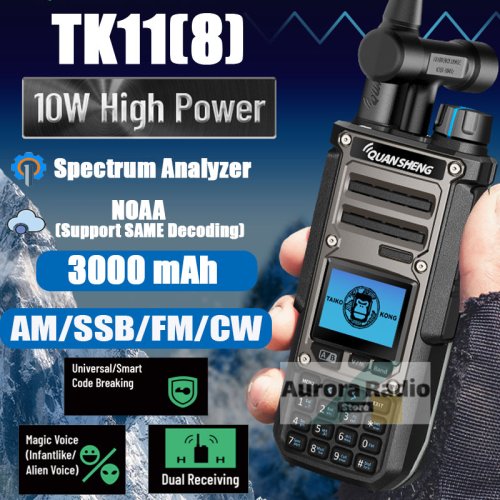 Immagine di Quansheng TK118 Walkie Talkie 10W con Batteria da 3000mAh e Funzione Magic Voice