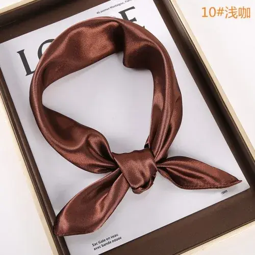 Image de Foulard Carré Élégant 60x60 cm - Imitation Soie Brillante